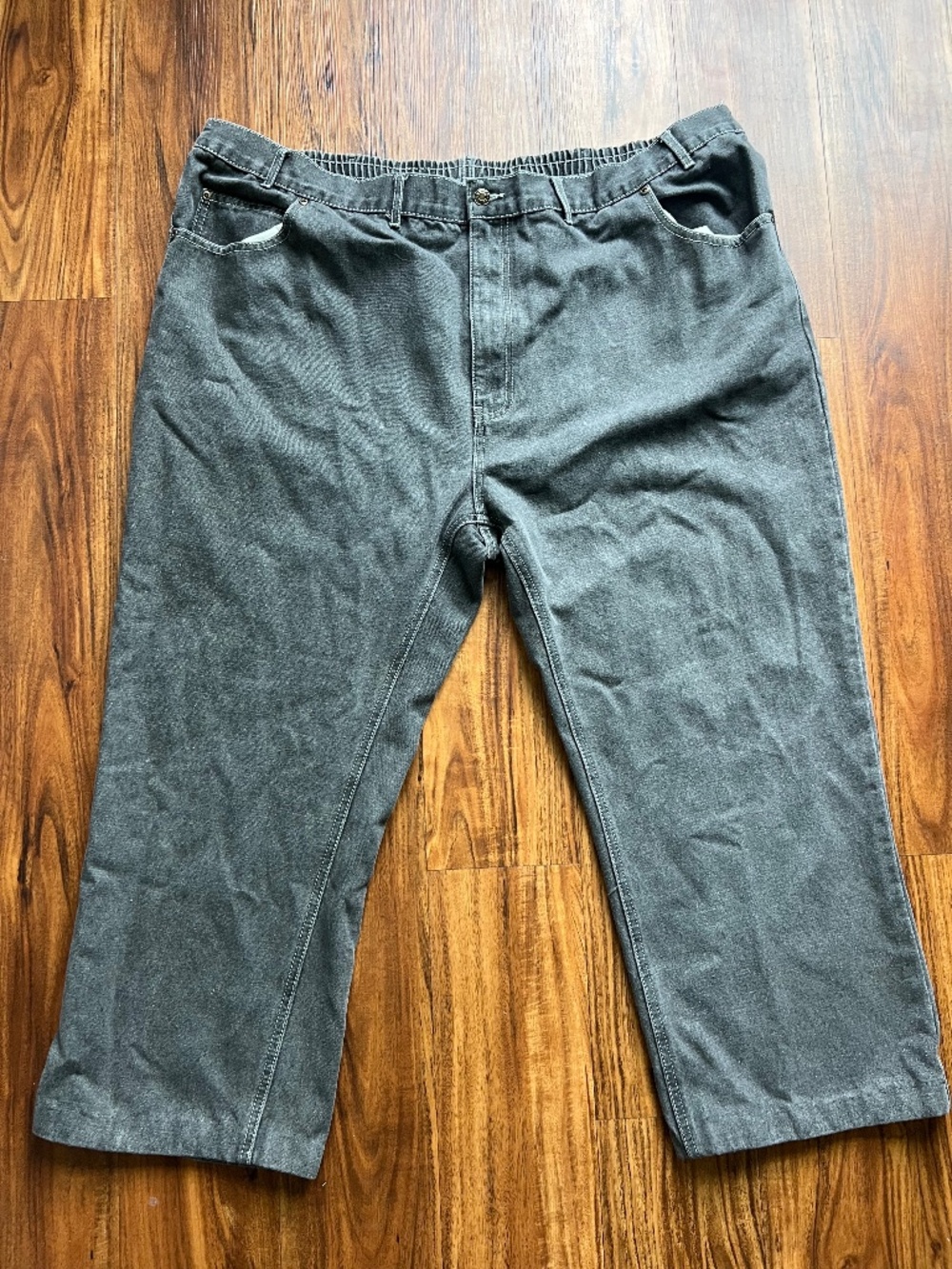 Vintage Gray Carpenter Jeans Relaxed Straight Leg Utility Workwear 48S